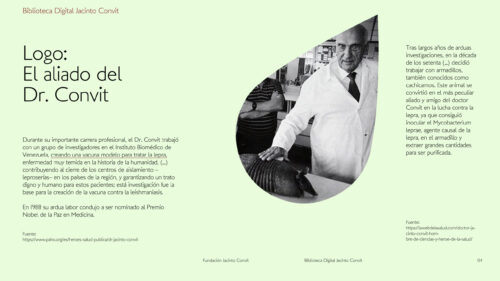 Manual para la Biblioteca Digital Jacinto Convit, proyecto en curso de la Fundación Jacinto Convit.