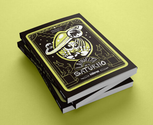 Maquetación interna de la novela gráfica "La Vuelta de Saturno" de la ilustradora Magenta Magnelli. Trabajo en equipo con Estudio Mafia (Ig: @estudiomafia). la-vuelta-de-saturno-1